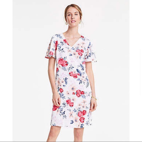 Ann Taylor Petite Floral Shift Dress - Picture 1 of 6
